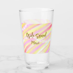 Verre Cortège de mariée or rose pastel pailleté coloré
