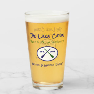 Verre Cottage Lake Accueil Océan Funny Tumblers Lunettes