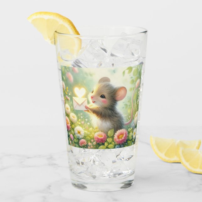 Verre Cottage Mouse Love Letter Meadow (Devant glace)