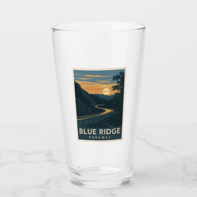 Verre Coucher de soleil de Blue Ridge Parkway (Devant)