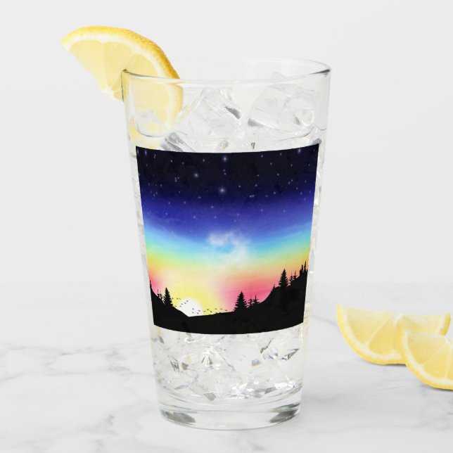 Verre Coucher du soleil (Devant glace)