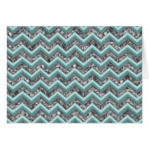 Verre coupé foncé et Zigzag Turquoise