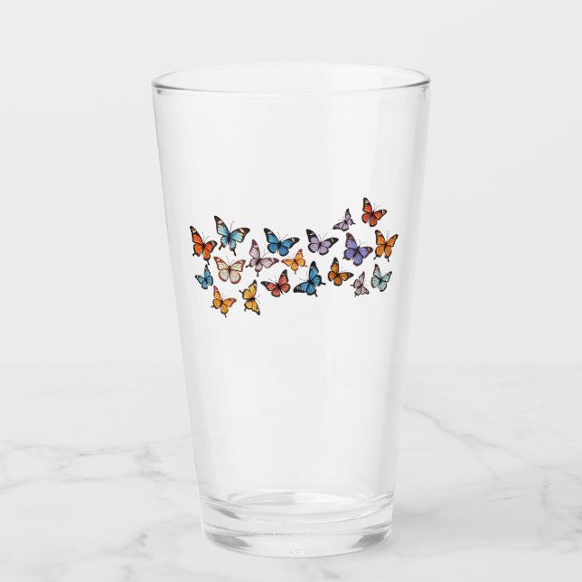 Verre Coupe motif papillon (Devant)