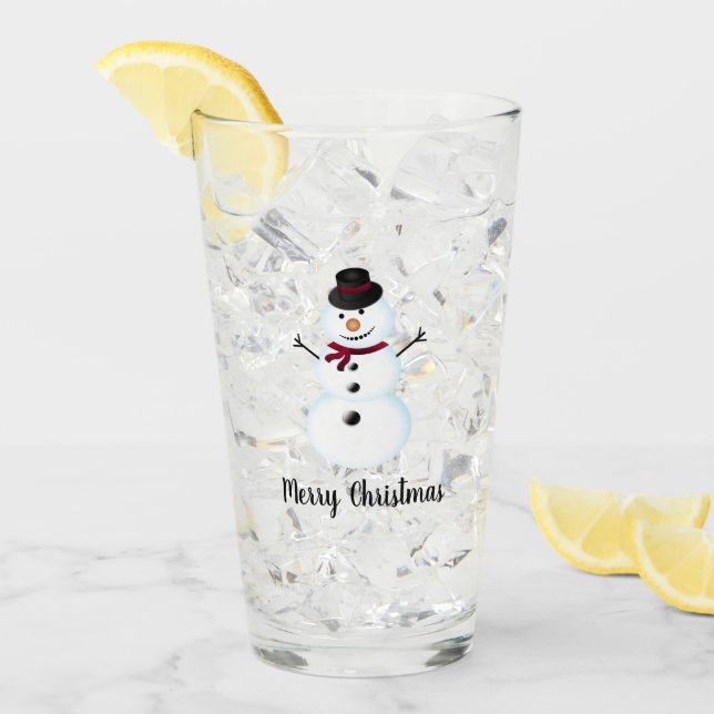 Verre Coupe Snowman de Noël (Devant glace)