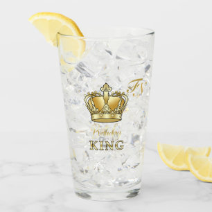 Verre Couronne Royale en Or Luxe Monogramme pour le Roi