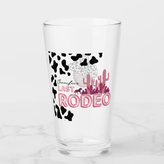 Verre Cowgirl bachelorette fête Dernier Rodeo (Devant)