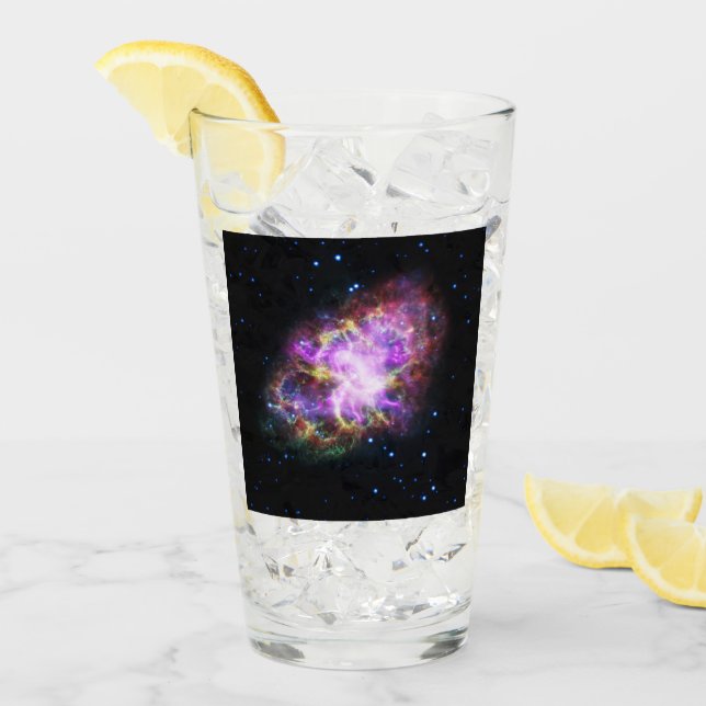 Verre Crabe Nebula Supernova Remnant Hubble Composite (Devant glace)