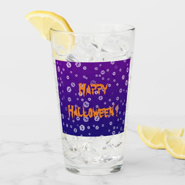 Verre Crânes d'Halloween (Devant glace)