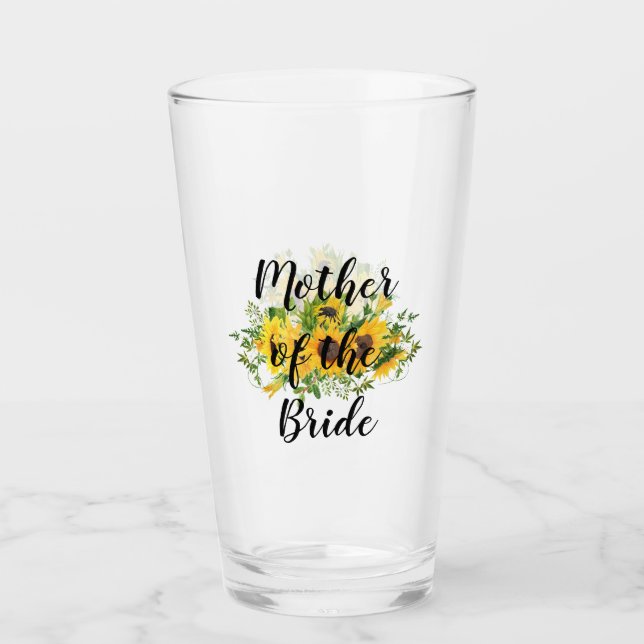 Verre Créer son propre tournesol cadeau de fête nuptiale (Devant)
