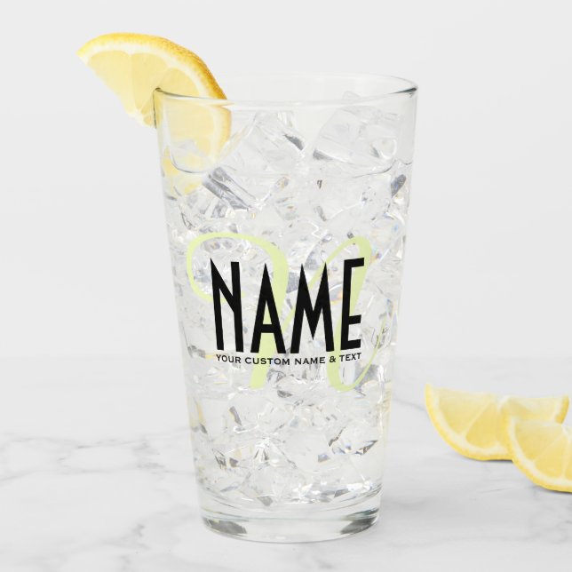 Verre Créer un nom personnalisé personnalisé (Devant glace)