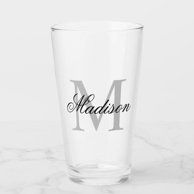 Verre Créez Votre Propre Monogramme Personnalisé Et Votr (Devant)