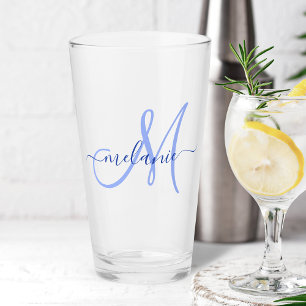 Verre Créez votre propre monogramme personnalisé Nom Scr