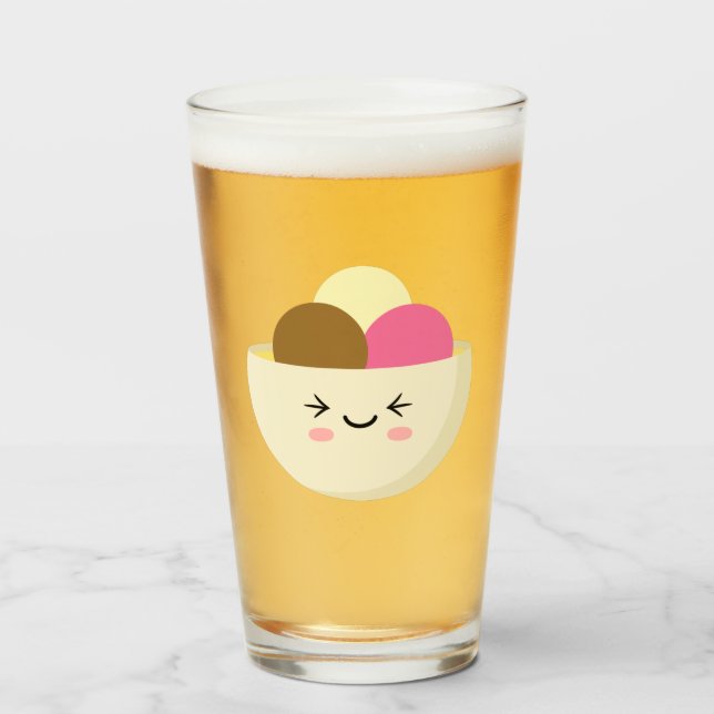 Verre Crème glacée Kawaii (Devant (rempli))