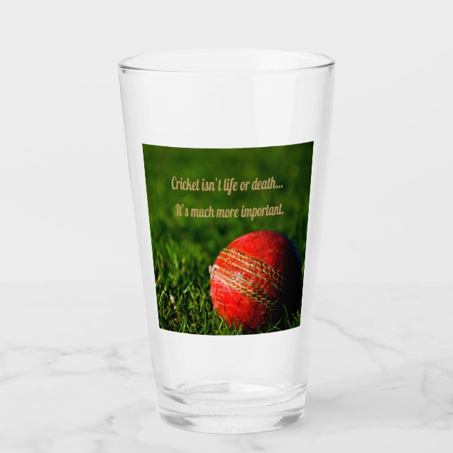 Verre Cricket Red Ball drôle Motivation (Devant)
