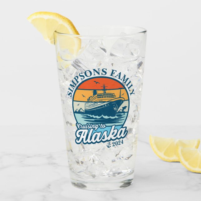 Verre Croisière vers Alaska Custom Family Matching Group (Devant glace)