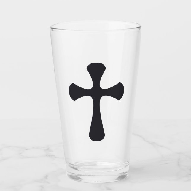 Verre Croix minimaliste moderne Art chrétien contemporai (Devant)
