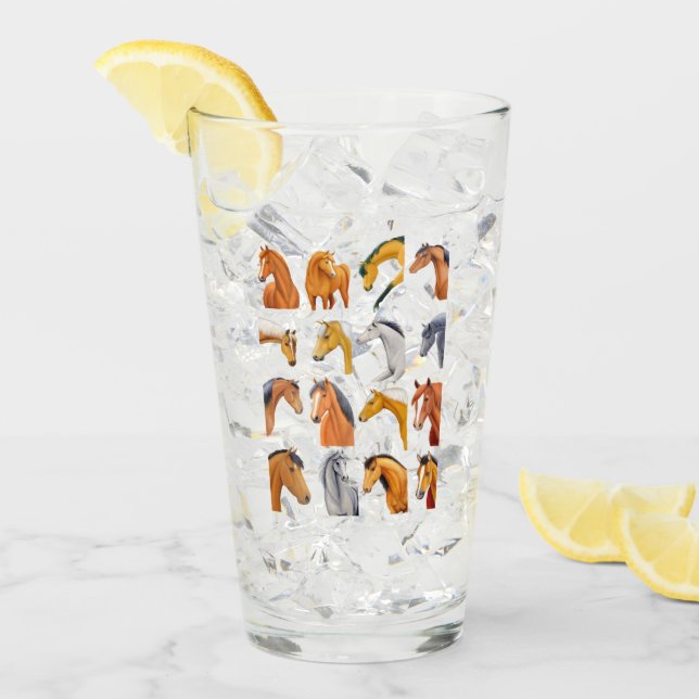 Verre Croquis de chevaux (Devant glace)