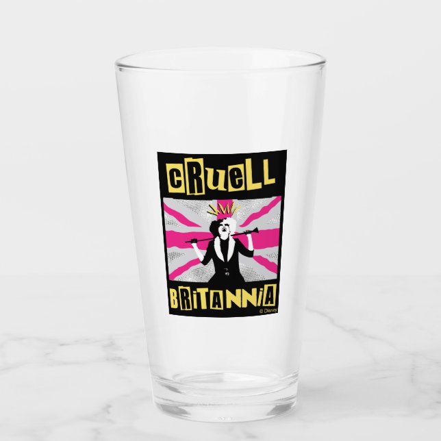 Verre Cruella| Cruell Britannia Flag Pop Art (Devant)