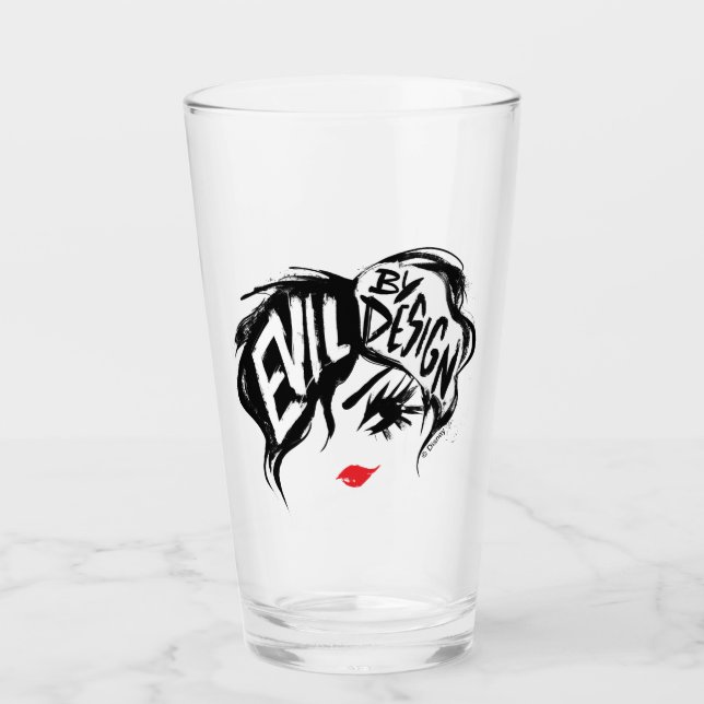 Verre Cruella| Le Mal Par Le Design Brush Stroke Peintur (Devant)