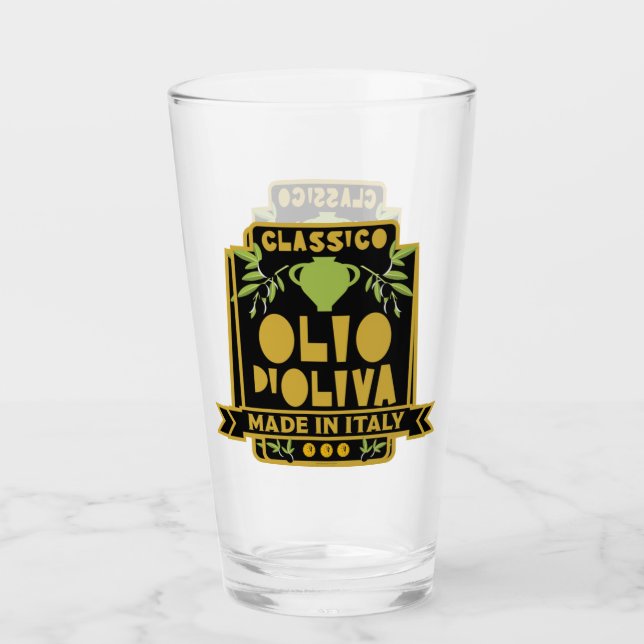 Verre Cuisine italienne d'huile d'olive (Devant)