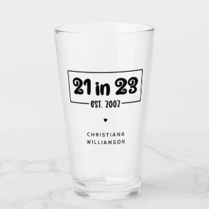 Verre Custom 21st Birthday Cadeau 21 en 23 Est 2002