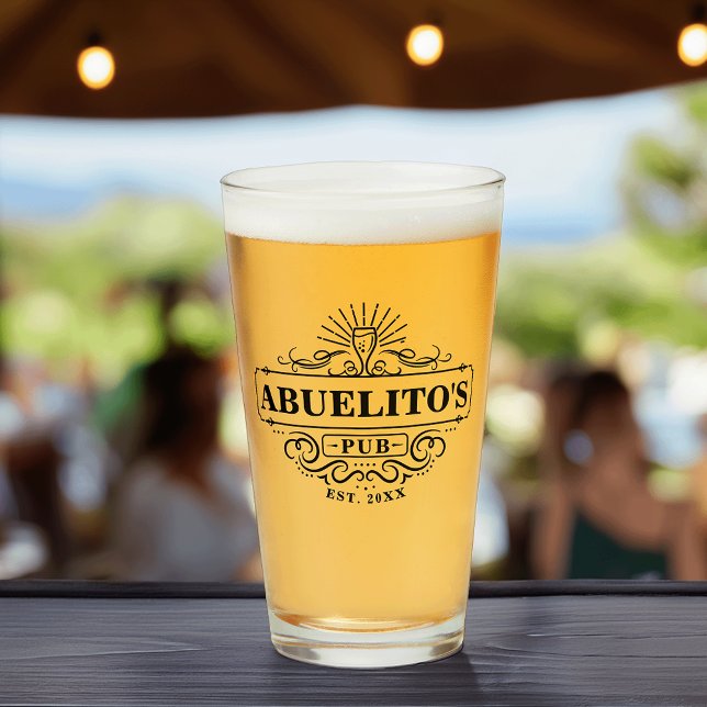 Verre Custom Abuelito's Pub Année de création (Créateur téléchargé)