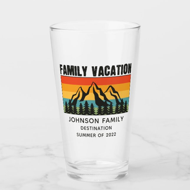 Verre Custom Family Vacation Mountains Randonnée Camping (Devant)