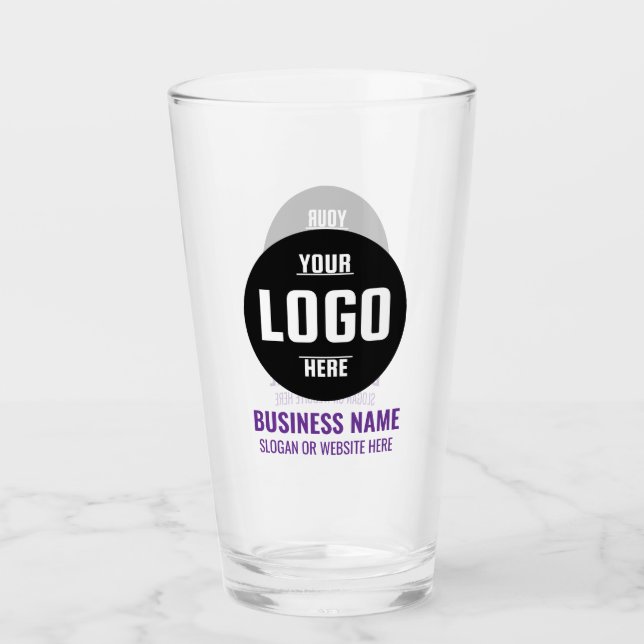 Verre Custom Logo & Text 16oz Personalized Beer Glass (Devant)