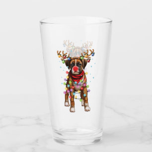 Verre Cute Boxer Dog Funny Christmas Holiday