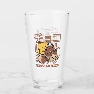 Verre Cute Chat Riding Chocolat Lait Carton Kawaii Art