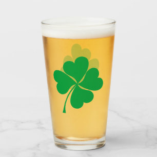 Verre Cute Green Lucky 4 coeur feuille Clover shamrock
