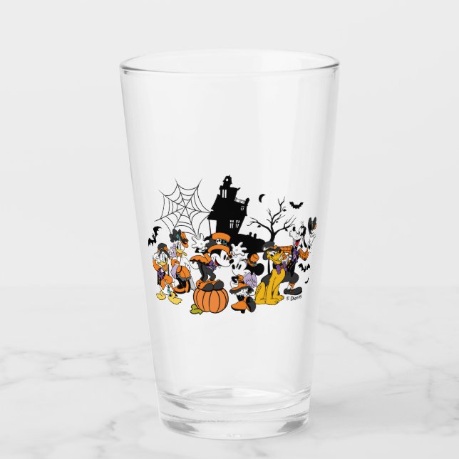 Verre Cute Halloween Mickey et amis (Devant)