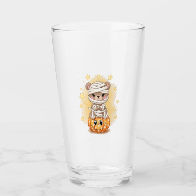 Verre Cute Mummy Bear Halloween (Devant)