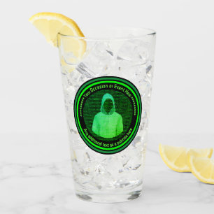 Verre Cyber-pirate de l'événement technologique - Noir e