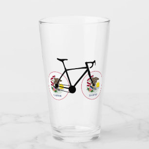 Verre Cyclisme sur le drapeau de l'Illinois