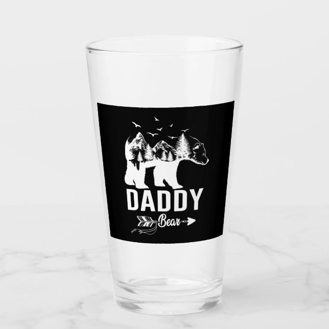 Verre Daddy Bear Fête des pères Drôle Cool Camping (Devant)