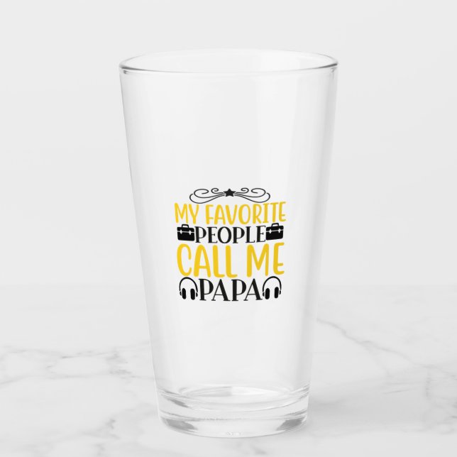Verre Daddy Gift My Favorite People Call Me Papa (Devant)
