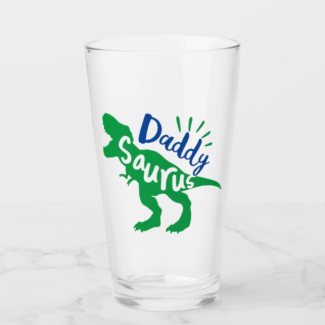 Verre Daddy Saurus T-Rex Silhouette (Devant)