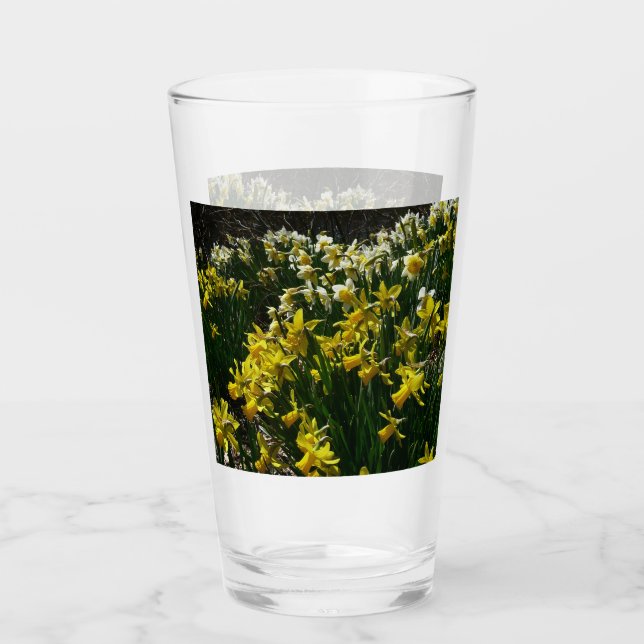 Verre Daffodiles jaunes et blancs Fleurs de printemps (Devant)