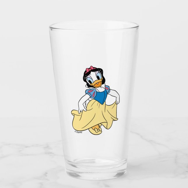 Verre Daisy Duck habillé en blanc neige (Devant)