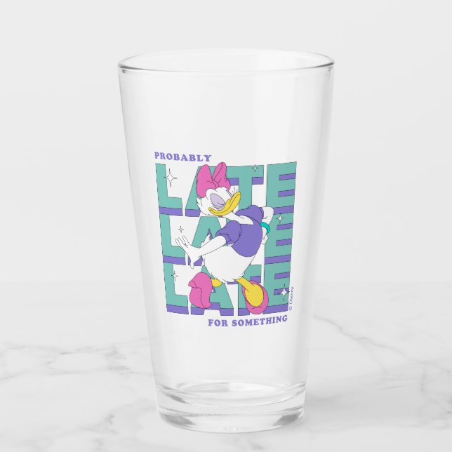 Verre Daisy "Probably Late" Retro Statement Graphic (Devant)
