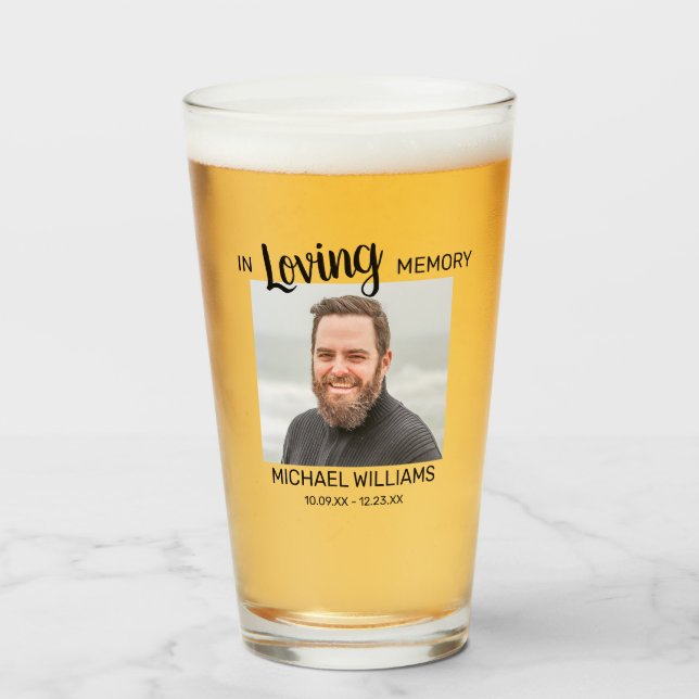 Verre Dans la mémoire aimante | Photo personnalisée en m (Devant (rempli))