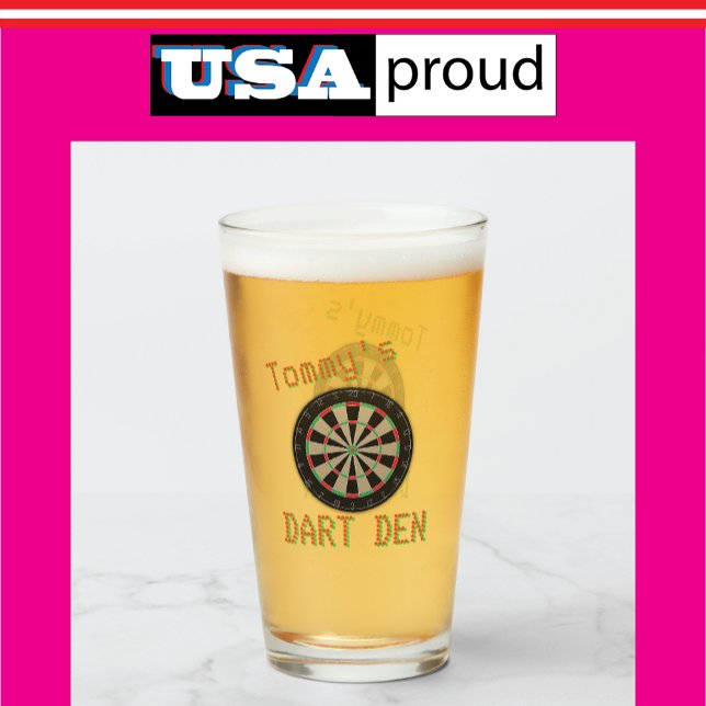 Verre Dart Den Glass 🎯 Faux Tavern Club personnalisé (Créateur téléchargé)