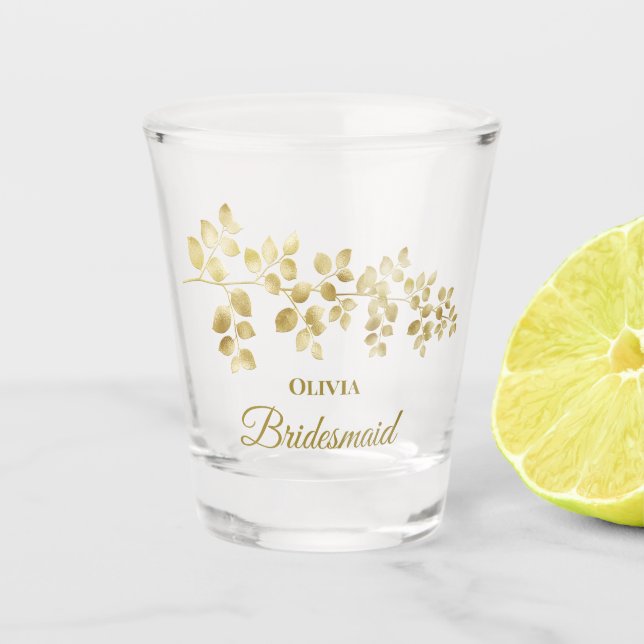 Verre d'attaque moderne Floral Or (Devant)