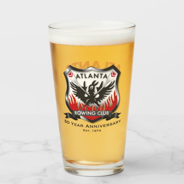 Verre de bière 50e anniversaire (Devant (rempli))