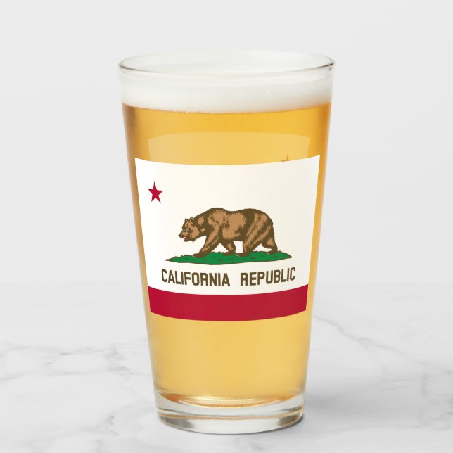VERRE DE BIÈRE CALIFORNIE (Devant (rempli))