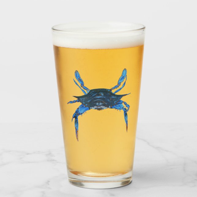 Verre de bière de crabe bleu Paul McGehee (Devant (rempli))