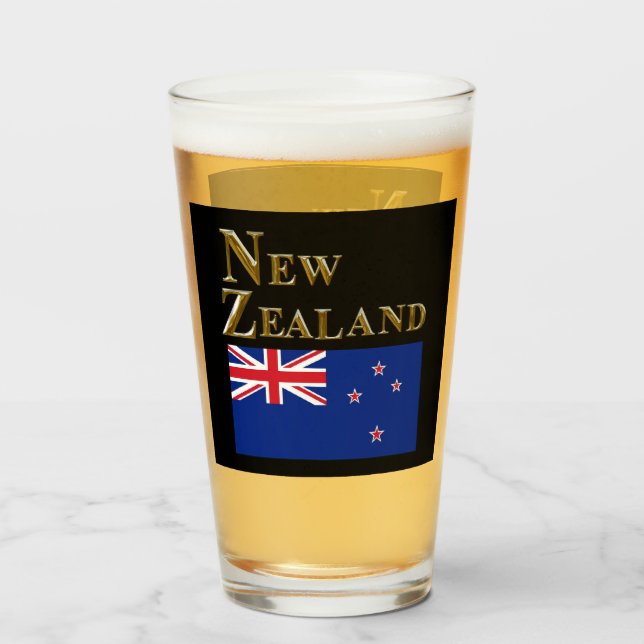 VERRE DE BIÈRE DE NOUVELLE-ZÉLANDE (Devant (rempli))