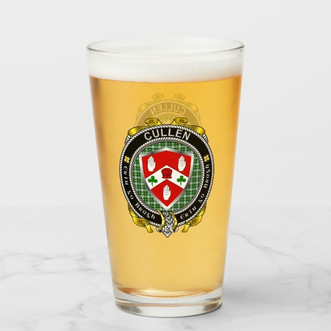 Verre de bière irlandaise Cullen/O'Cullen (Devant (rempli))