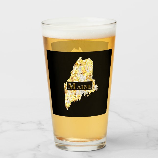 VERRE DE BIÈRE MAINE (Devant (rempli))
